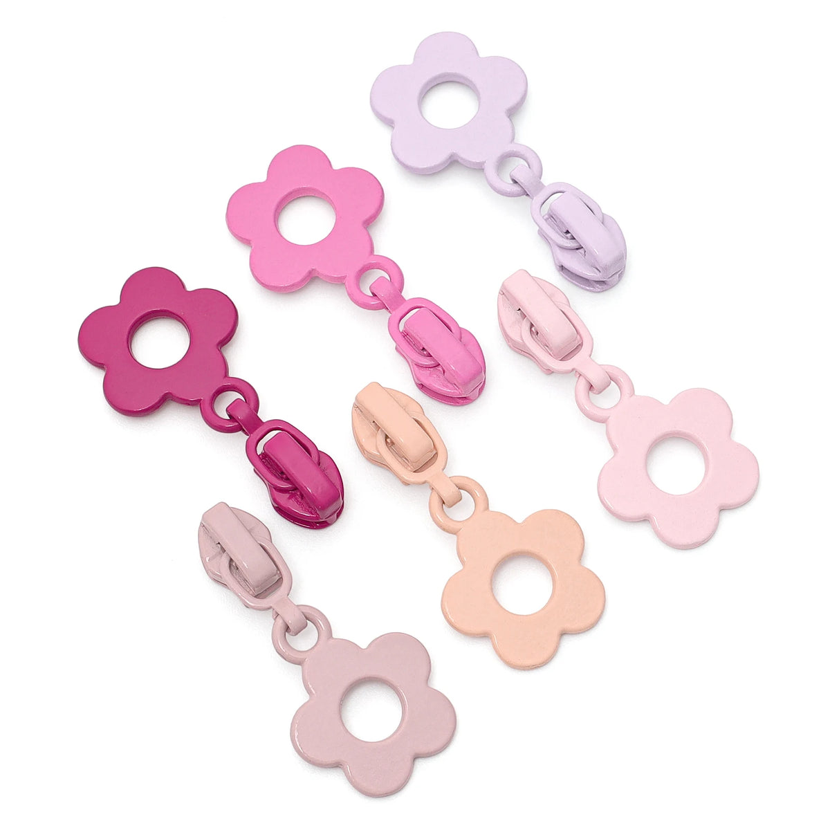10Pcs, Cute Little Flower Zipper Pulls, Zipper Pulls for #3 Nylon Zippers, Suitable for Home Sewing DIY Handmade Zipper Replacement