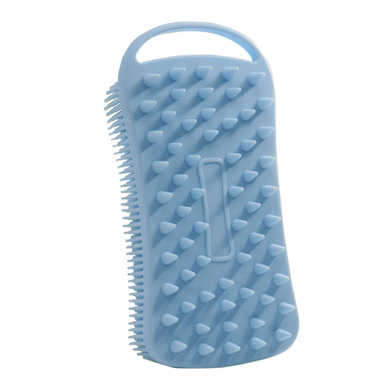 Double Sided Silicone Shower Brush 2 In 1 Exfoliating Body Brush Multi-Function Skin Cleaning Silicone Bath Brush Massage Brush