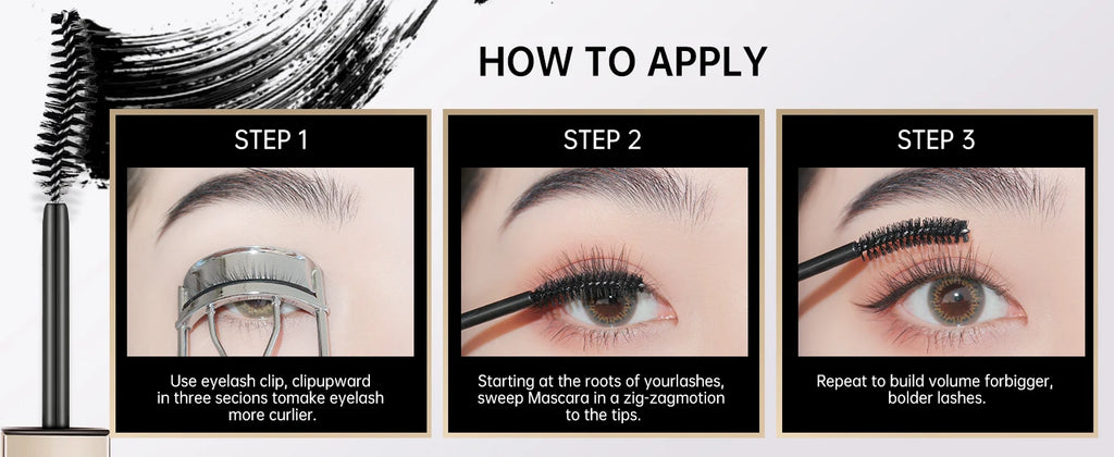 CATKIN Mascara Black, Volumizing & Lengthening Waterproof Nourish Eyelash Mascara, Create Longer and Thicker Looking Lashes