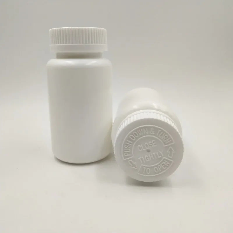10/50pcs 100cc 120cc 150cc 200cc HDPE White Medicine Pill Bottles Empty Pharmaceutical Capsule Tablet Bottle 150ml with CRC Cap