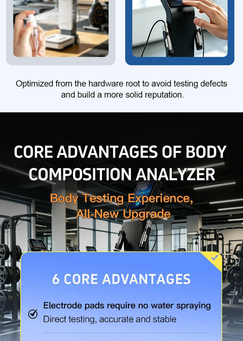 Professional 3D Whole Body Health Scanner Touch Screen Body Composition Analyzer
