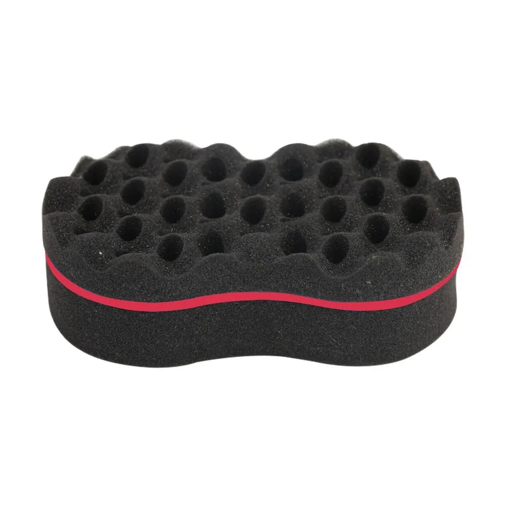 Magic Barber Twists Hair Brush Afro Curl Wave Double Sided Sponge Multi-holes