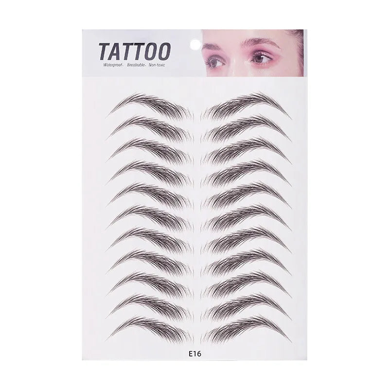 10pcs Eyebrow Tattoo Sticker Waterproof Eyebrow Templates Tools Cosmetics Professional Makeup Eye Brow Shaper Eyebrows Sticker