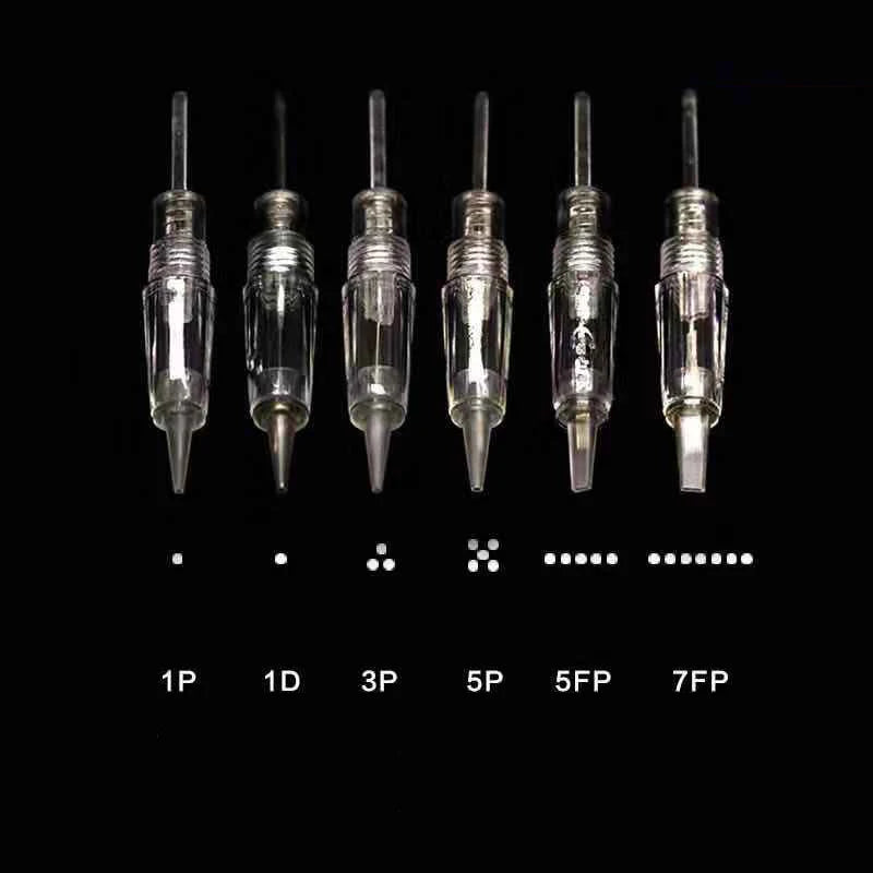 10pcs Microblading Cartridge Needle for Charmant Permanent Makeup Machine Micropigmentation Device 8mm Screw Eyebrow Tattoo Pen