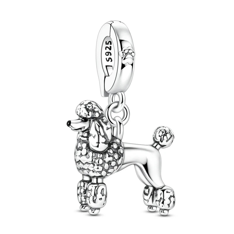 Beautiful 925 Sterling Silver Puppy Cat Swallow Raccoon Giraffe Animal Pendant Fit DIY Bracelet Necklace Package Jewelry Gifts