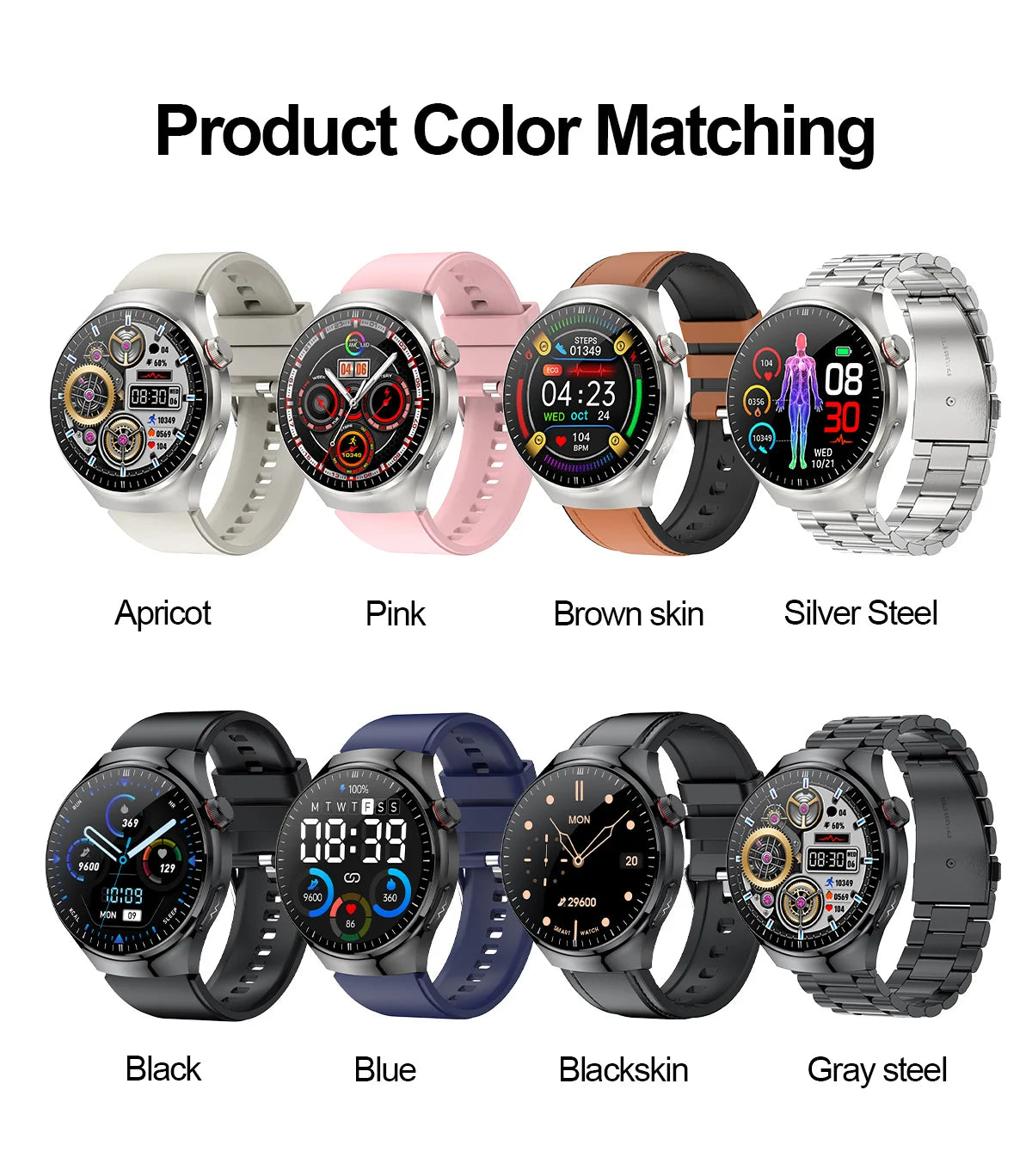 2025 New GUHUAVMI Accurate Blood Lipid Uric Acid Smart Watch Men Women ECG+PPG Blood pressure Bluetooth call Health Smartwatches