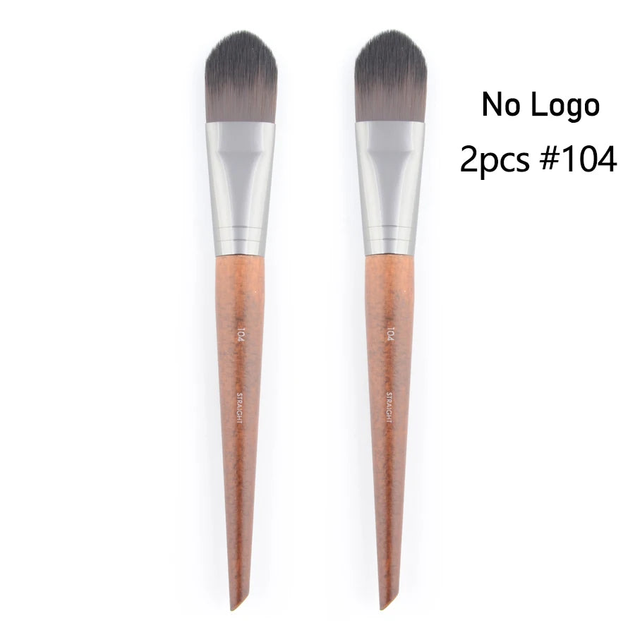 1 piece #108 Foundation Makeup brush Flat Liquid BB cream Natural wood straight Professional Face Mask Make up brushes Synthetic