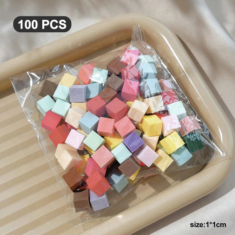 20/50/100PCS Nail Sponge & Grabber Clamp Set for Gradient Nail Art Gel Polish Design DIY Manicure Tools Professional Salon Use