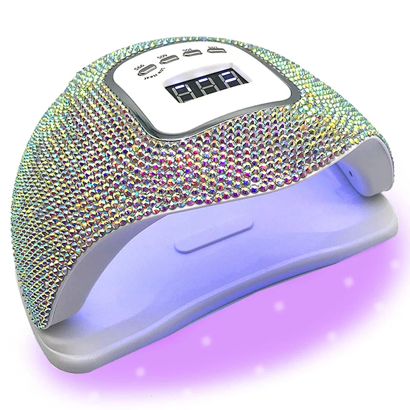 UV Light for Nails Rhinestone Nail Dryer Lamp Maquina De Unha Em Gel LCD Display 45 Led Beads 4 Timer Setting Nail Art Tools