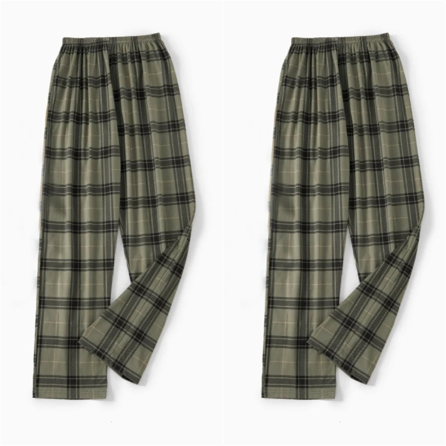 Men's Pajama Pants Thin Home Trousers Loose Large Size Spring and Autumn Summer Thin Casual Home Trousers