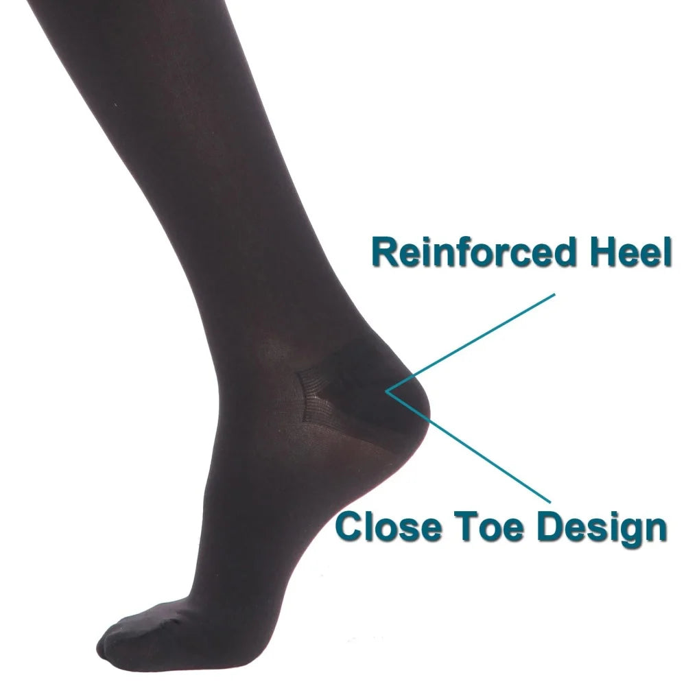 20-30mmHg Thigh High Compression Stockings Closed Toe Socks Women Men Varicose Veins Socks Leg Brace Compression Sleeves