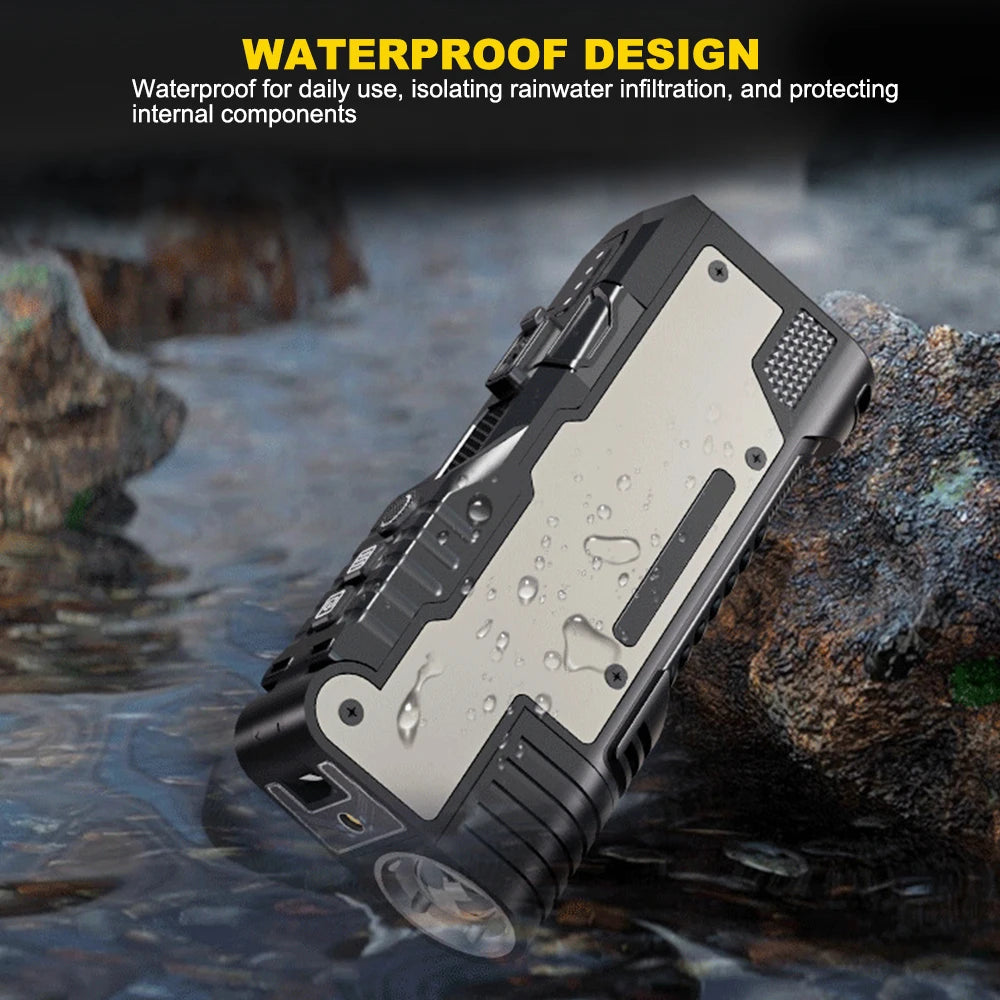 Asafee M20 Multi-functional Foldable Magnet Flashlight 3 Lighting Modes  Rechargeable Torch RGB Atmosphere LED  Work Flashlight