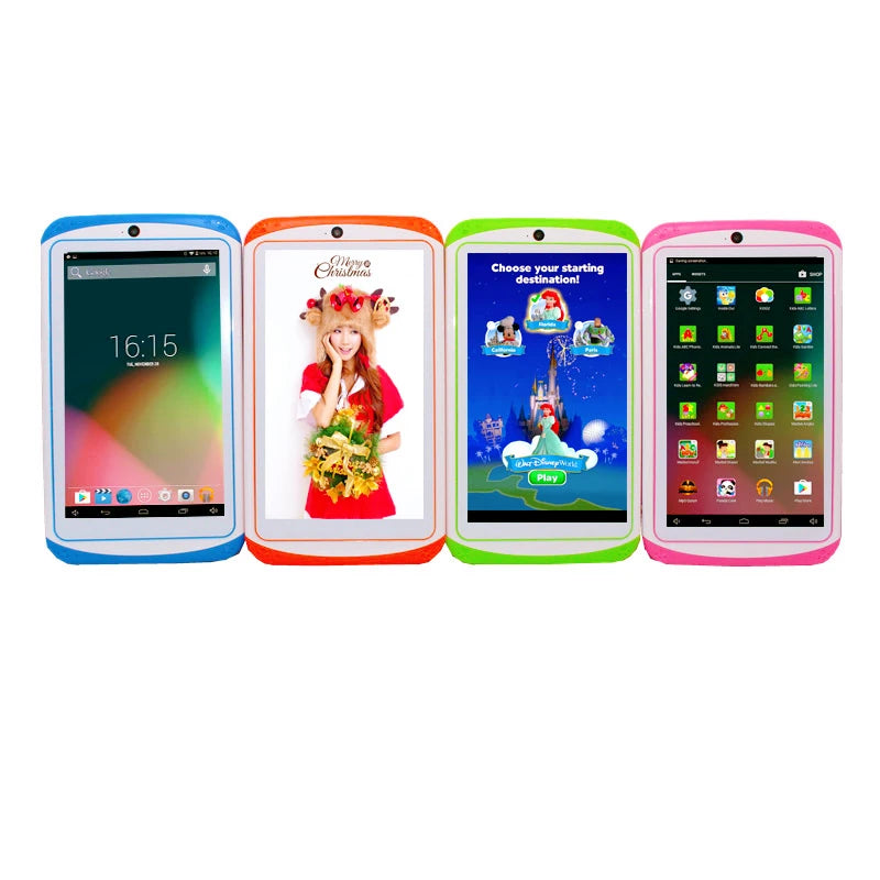 7 INCH Android 10 RAM 1GB +16GB ROM Gift Kid Tablet E98 WIFI Dual Camera Quad-Core Free Silicone Case 3D Glassess