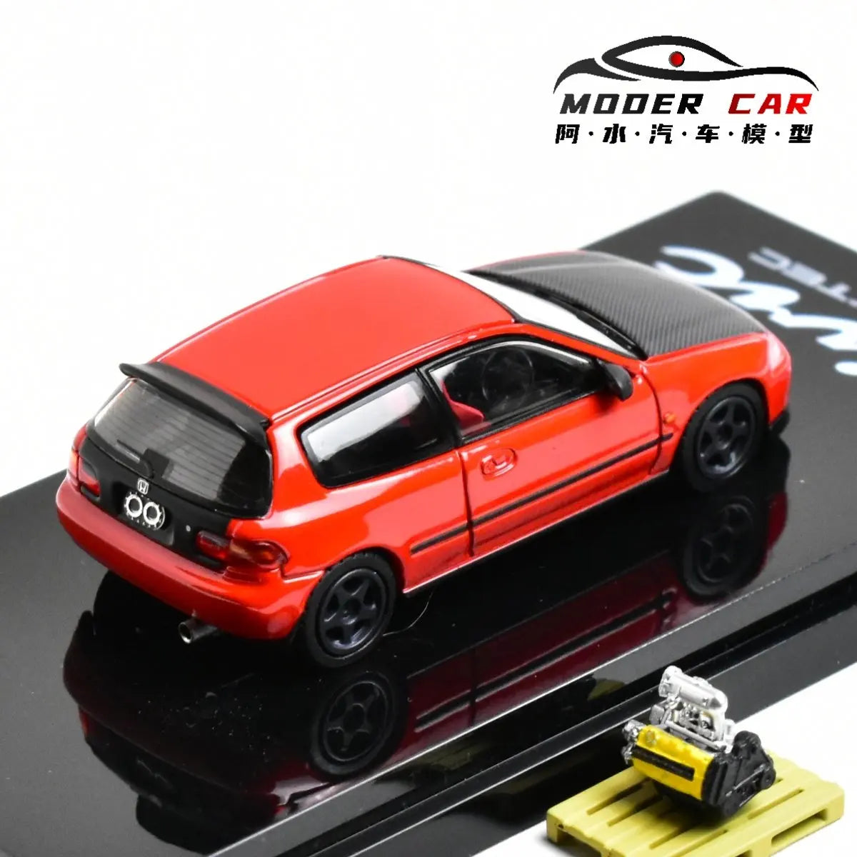 Hobby Japan 1:64 Miniature CIVIC EG6 SiR-S JDM Giftable Diecast Model Car