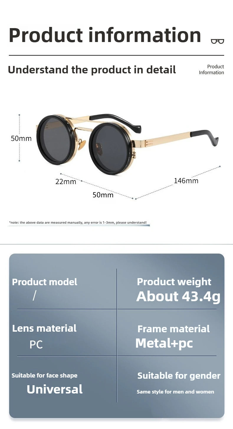 Polarized ND2 400 Adjustable Dimming Sunglasses UV Protection Metal Frame HD Lens for Mountaineering Cycling