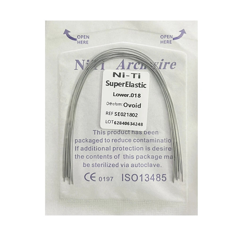 10pcs/Pack AG Dental Orthodontic Arch Wires NITI Round / Rectangular Oval Form Ortho Arch Wire Dentist Tool