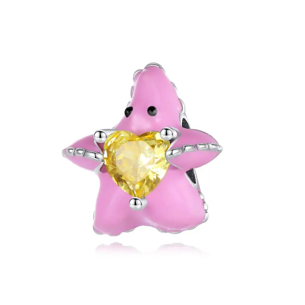 Exquisite 925 Sterling Silver Cute Dinosaur Turtle and Rabbit Couple Heart Charm Fit DIY Bracelet Necklace Casual Matching Gifts