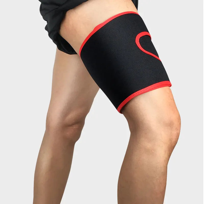 1Pcs Thigh Support Brace Adjustable Compression Thigh Sleeve with Non-Slip Nylon Button for Sore Hamstring, Groin & Quad Support