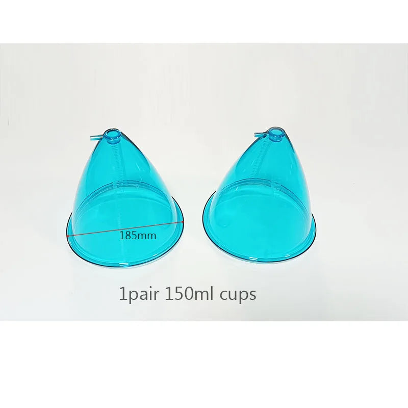 1 Pair 120/150/180/210ml Hip Lifting Vacuum Cupping Breast Enlargement Buttock Enhancer Massage Machine Replacement Cup Y Hose
