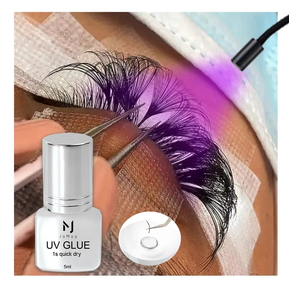 JOMAY UV Glue Strong Long Lasting UV Eye Lash Extension Glue Adhesive No Irritation UV Lash Glue Eyelash Extensio Makeup Tool