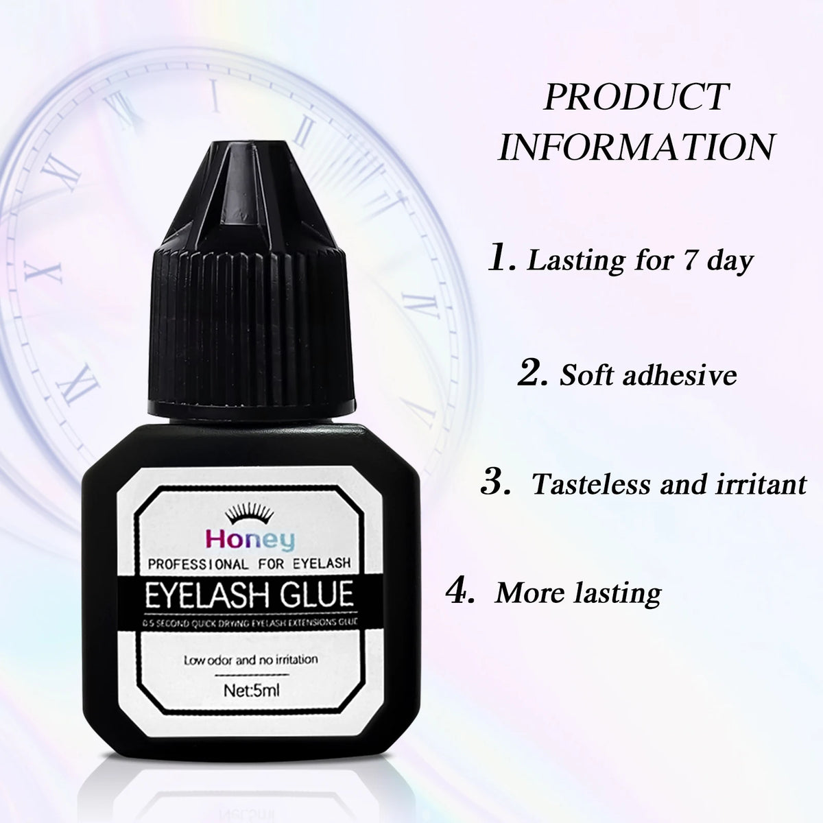 DIY Eyelash Glue Use With Eyes Open 5ml Lasting 7-10 Days Waterproof and Not Irritating