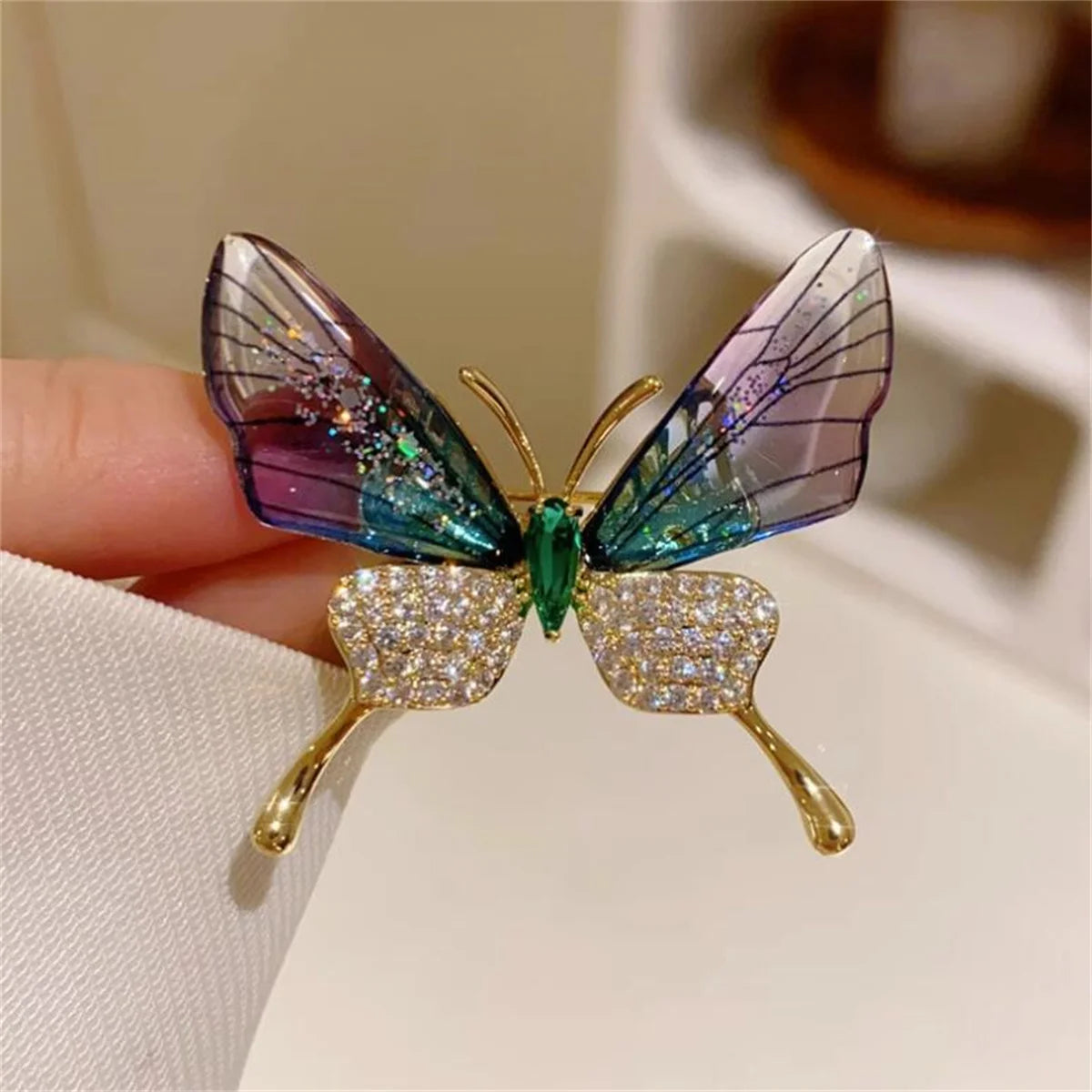 Luxury Butterfly Brooch, Exquisite Chest Flower Pin, Ladies' Jewelry Gift, Birthday Party Clothing Or Backpack, Suit Accessories