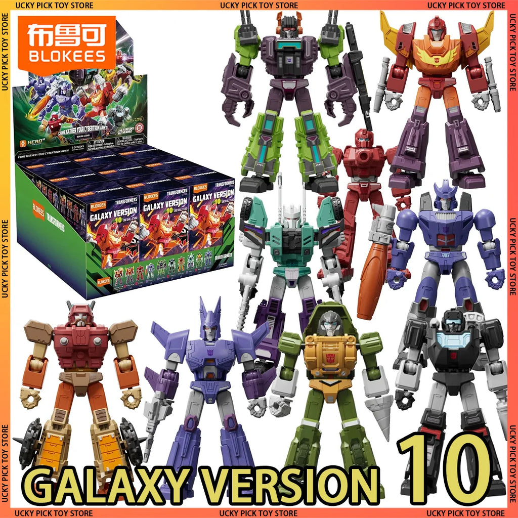 Blokees Transformers Galaxy Version Vol.10 Blind Box Collectible Movable Models Galvatron Scorponok Sixshot Assembled Model Toys