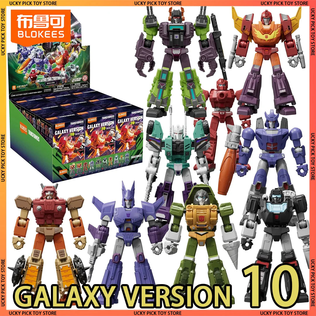 Blokees Transformers Galaxy Version Vol.10 Blind Box Collectible Movable Models Galvatron Scorponok Sixshot Assembled Model Toys