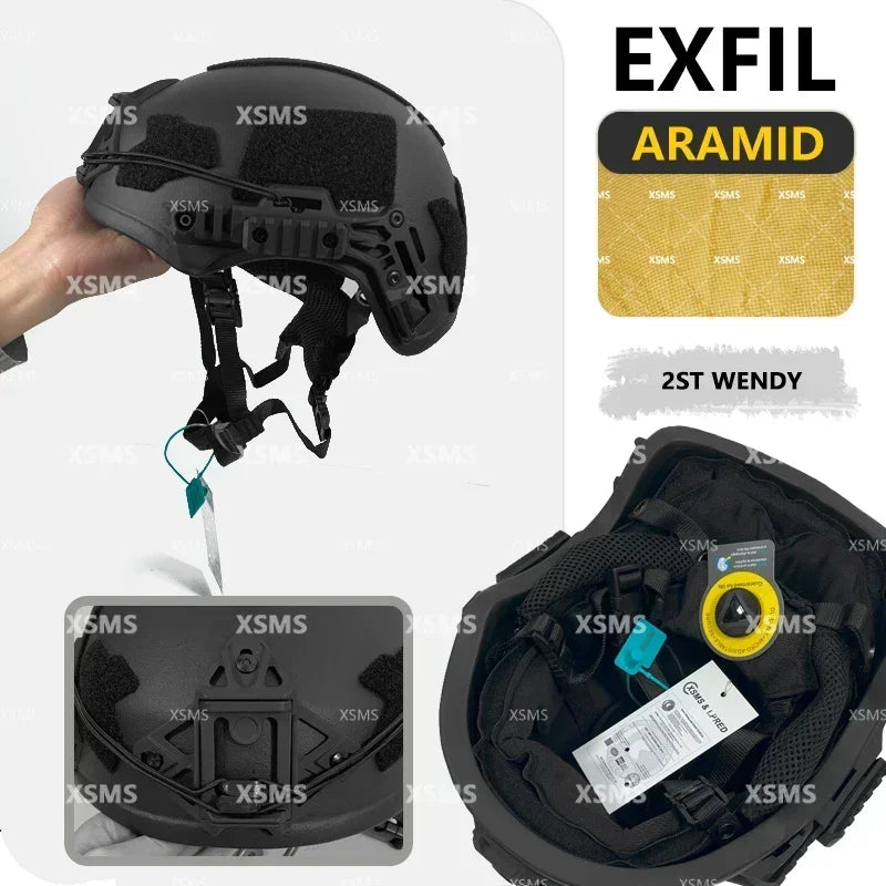 Protective Helmet  -FAST - Aramid  - Whith Wendy