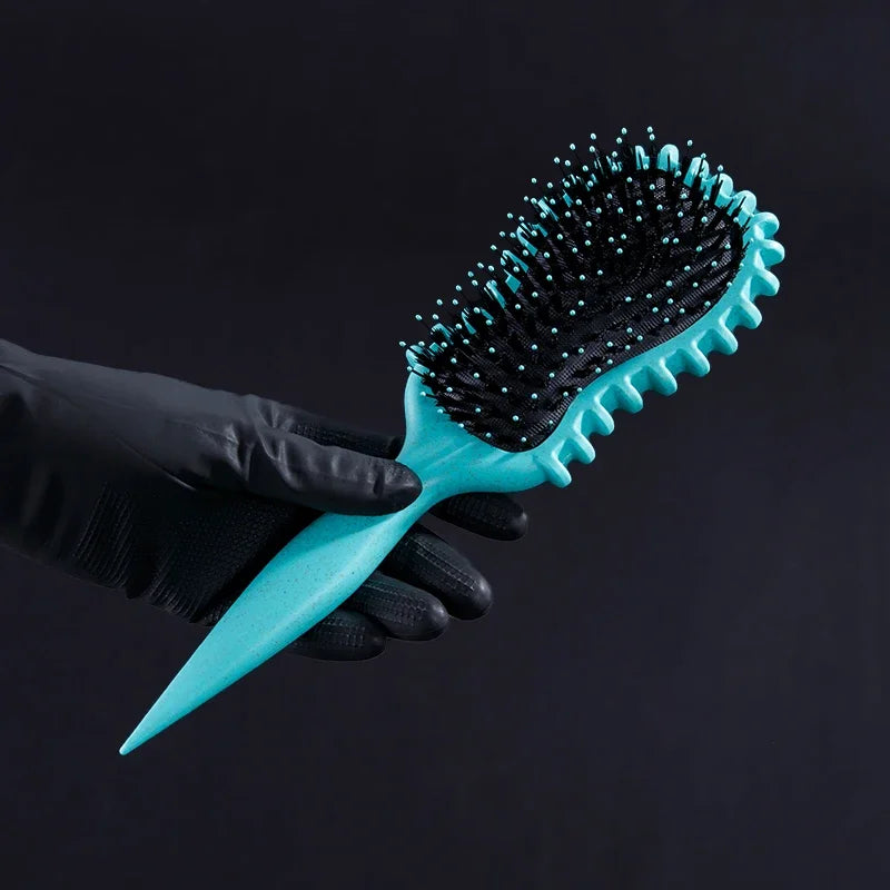 1pc Pink Curly Hair Brush with Black Bristles - Curl Defining and Shaping Comb  Hair Styling Tools Durable Hairbrush