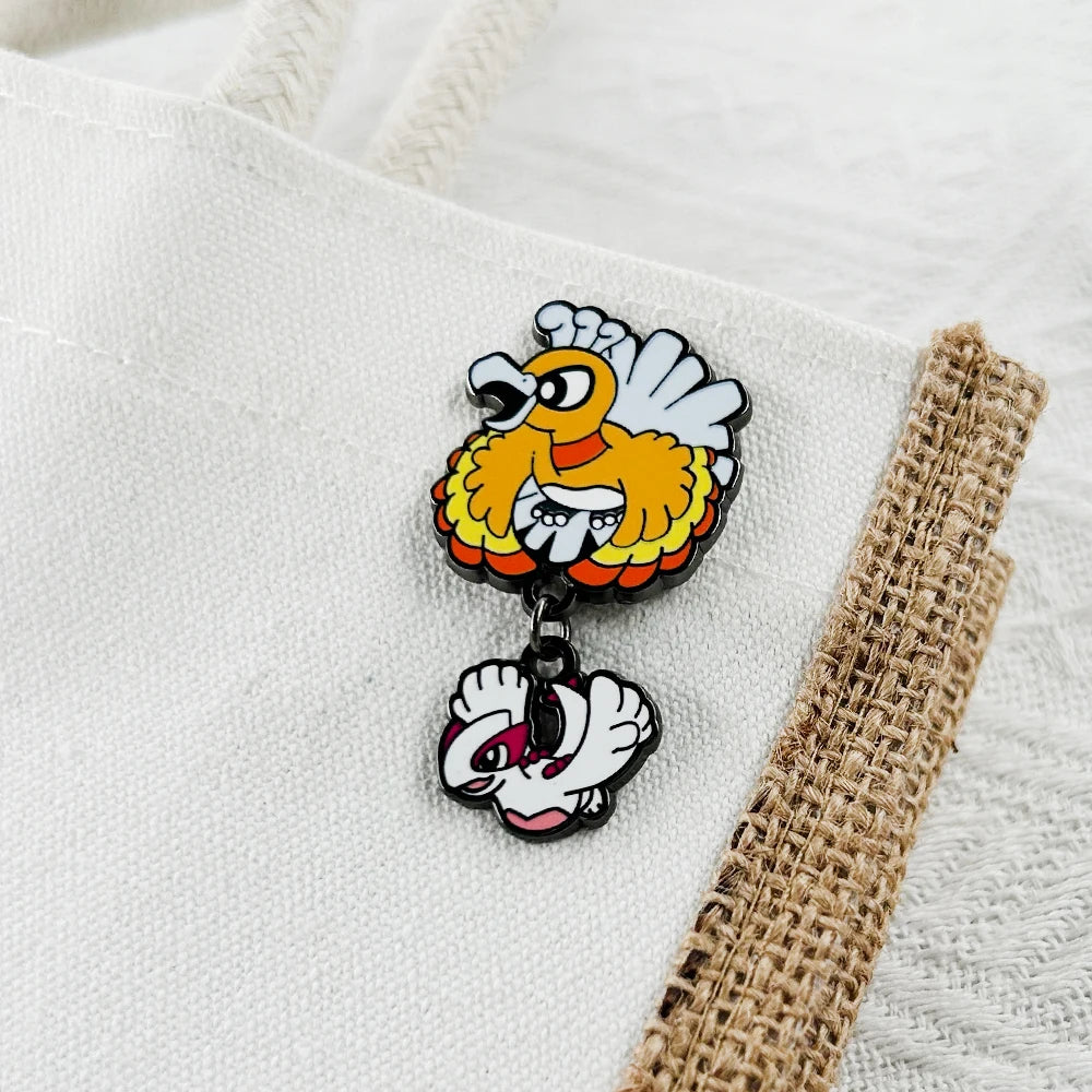 Cute Mythical Creatures Enamel Pin Fantasy Adventure Game Peripheral Badge RPG Brooch Gamer Fan Gifts Collectibles Souvenirs