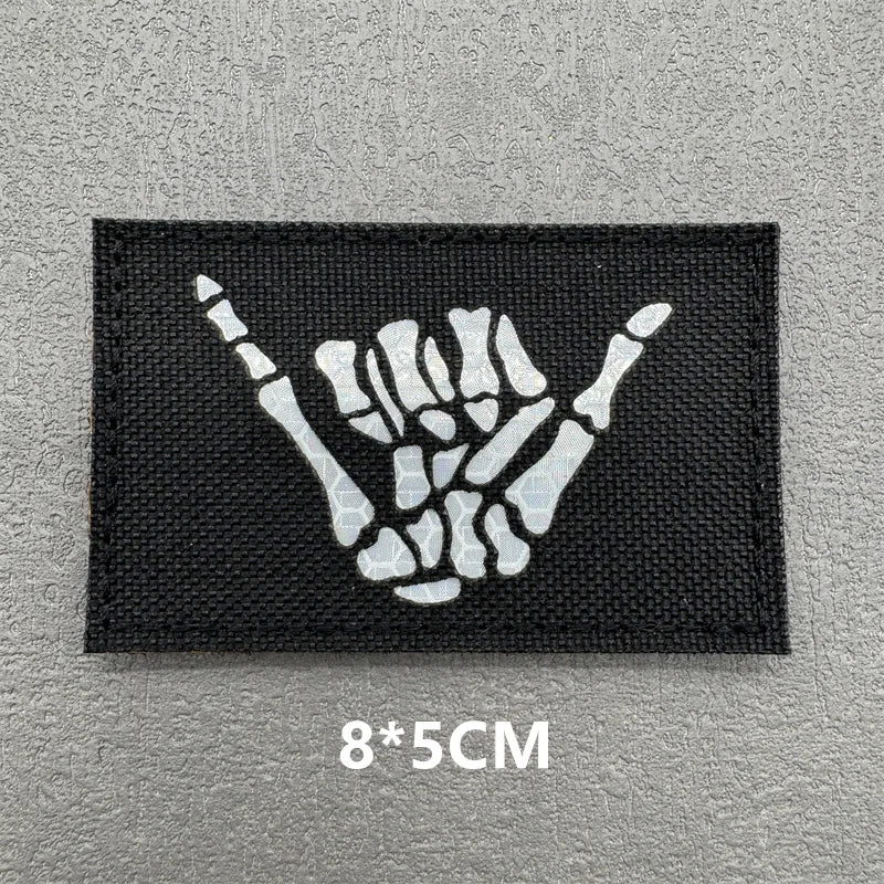 1pc Tactical Patches IR Infrared Reflective Outdoor Badges Hook&Loop Morale Patches on Backpack Vest Clothing