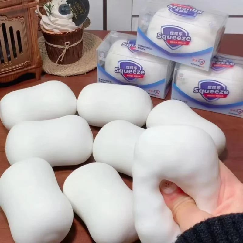 --Squishy Soap Ball Squishy Stress Ball Filled Soft Squeeze Fidget Toy Anti-Stress Anxiety Relief Hand Decompression Toy