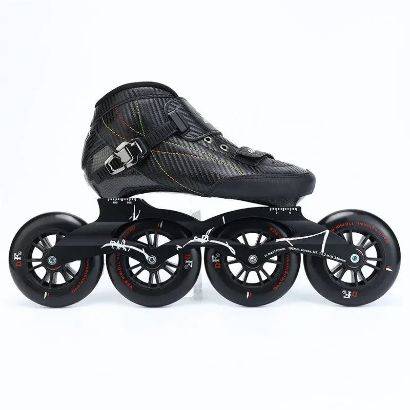 Speed Skating Shoes Professional Racing Roller Skating Shoes Large Wheel Speed Carbon Fiber Skating Shoes for Adults and Children