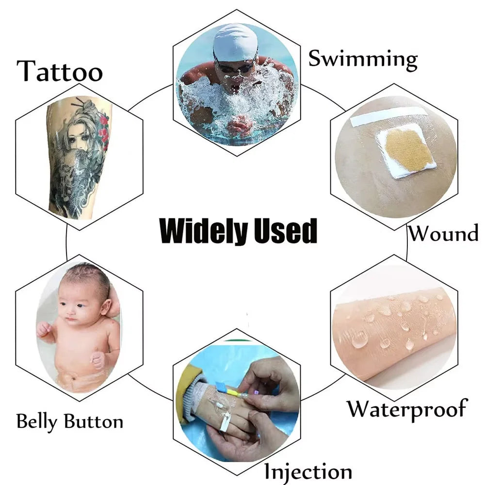 10/5/2M Waterproof Tattoo Film Aftercare Protective Skin Healing Tattoo Adhesive Bandages Repair Tattoo Accessories PU Tape