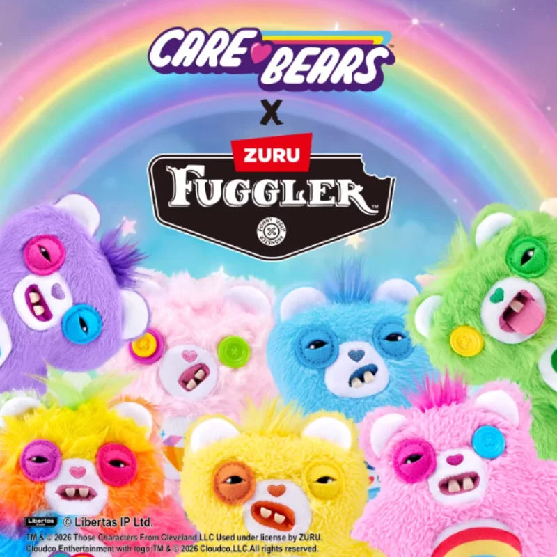 Original Fuggler Cute Teeth Monster Care-Bears Series Trendy Blind Box Toys Plush Pendant Funny Trendy Doll Keychain Gifts
