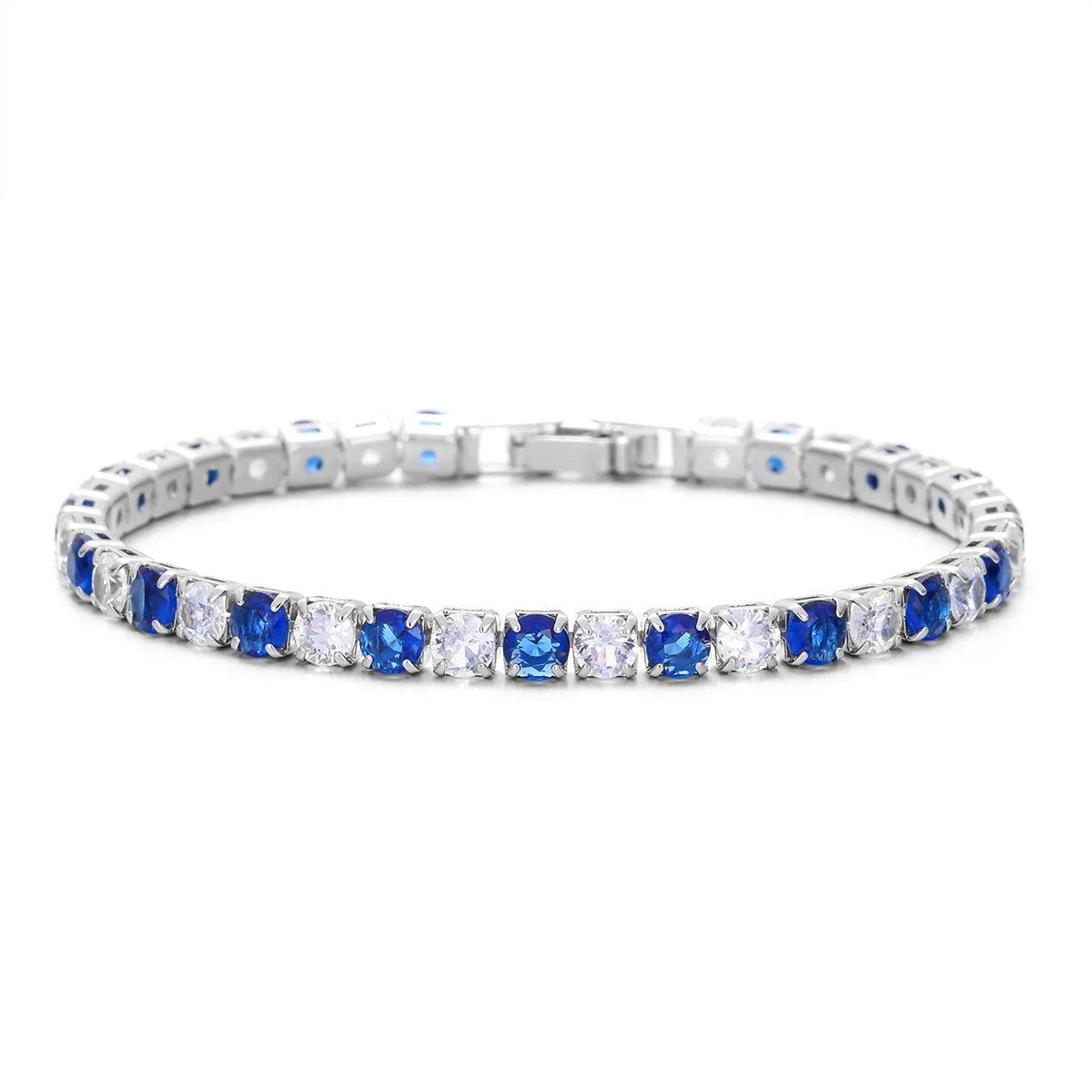 charms colors S925 Sterling Silver Bracelets Zirconia Women Fashion accessories Wedding Jewelry 4mm width Holiday gifts