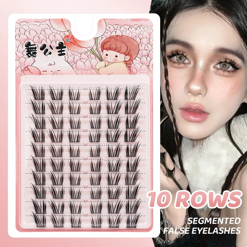 10 Rows Individual Lashes DIY at Home Lash Extension Cluster Wholesale Natural Makeup Eyelashes