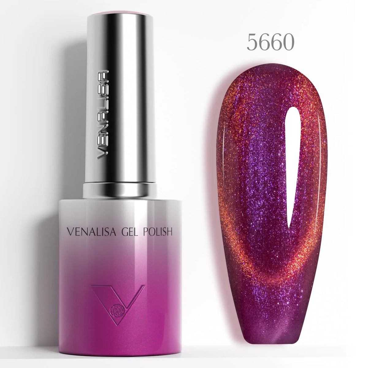 10ml Venalisa Hema Free TPO Free Gel Nail Polish Christmas New Year Soak Off Glitter Red Colors Cat Eye Magnet Nail Gel Polish