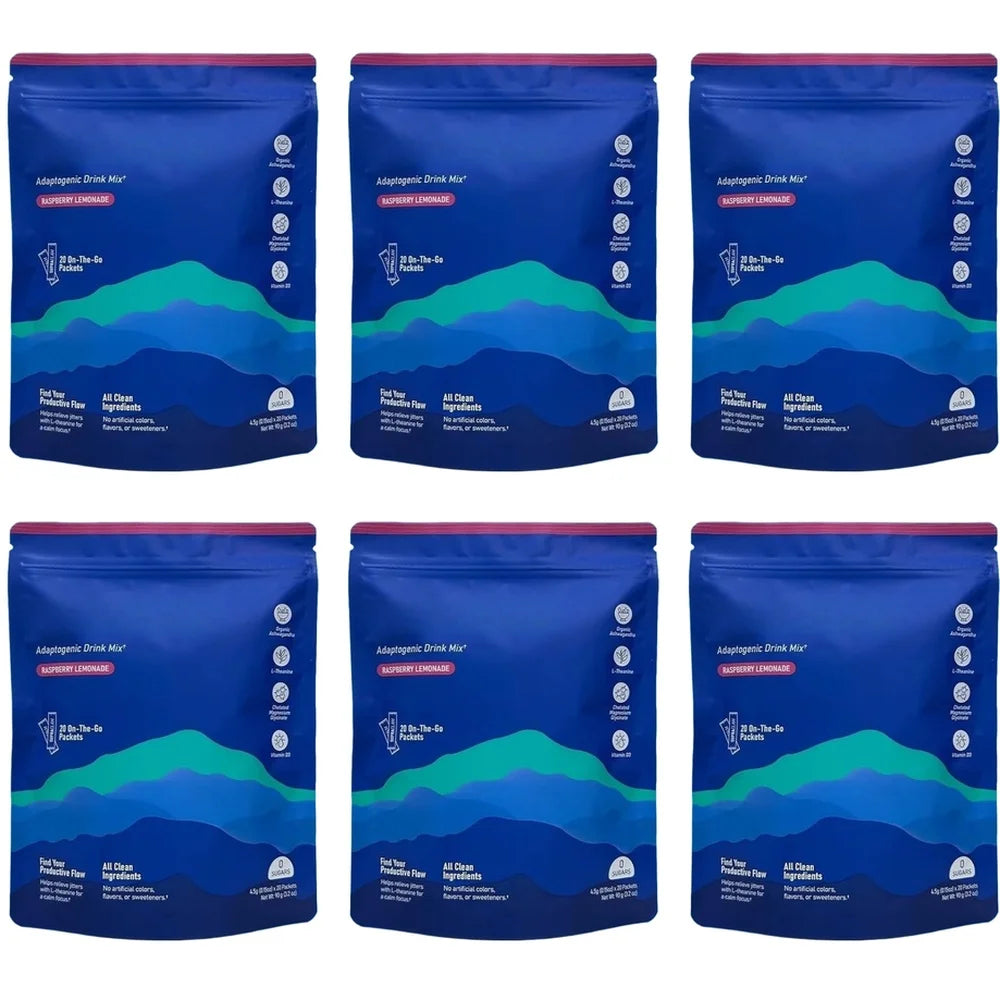 Calming Powder Drink Mix with L-Theanine, Focus Memory Concentration & Cognitive Support, Healthy Cortisol Balance, 20 Packets