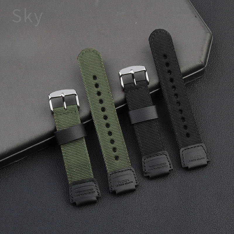 For Casio Small Square Black Army Green Dw5600 GW-5000 5035 GW-M5610 Farm Oak Ga2100 Gm2100 Modified Canvas Nylon 18mm Watchband