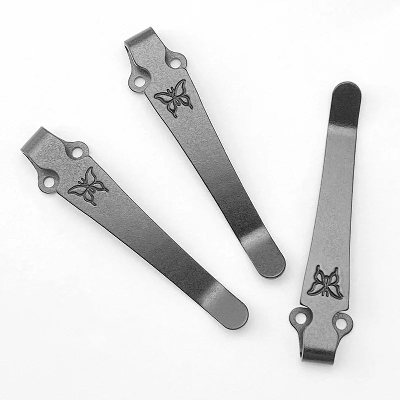 Knife Titanium Back Clamp Pocket Clip 5 Color For Emerson CQC Benchmade Griptillian Bugout 535 585 551 Knives