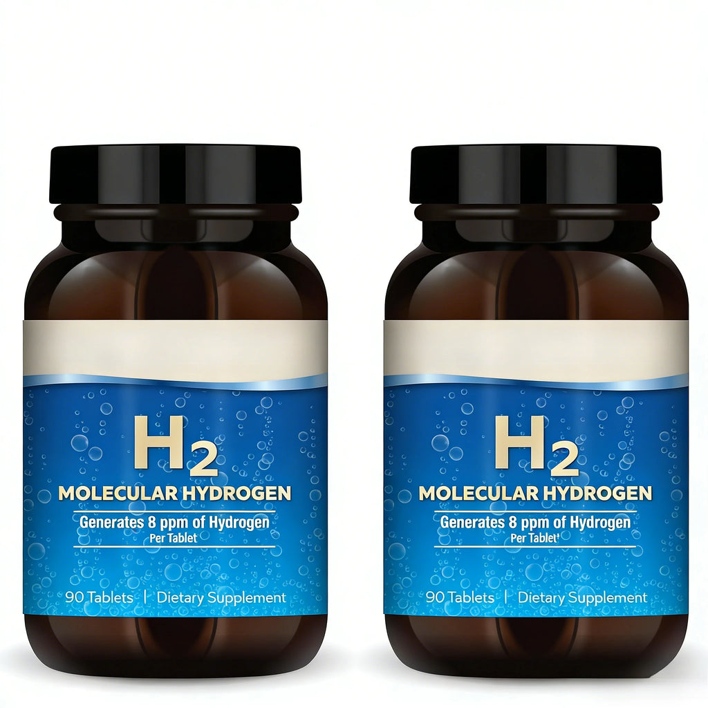 Molecular Hydrogen H2 Tablets with Elemental Magnesium, Generates 8 PPM, 90 Tablets, GMO-Free General Wellness Supplement