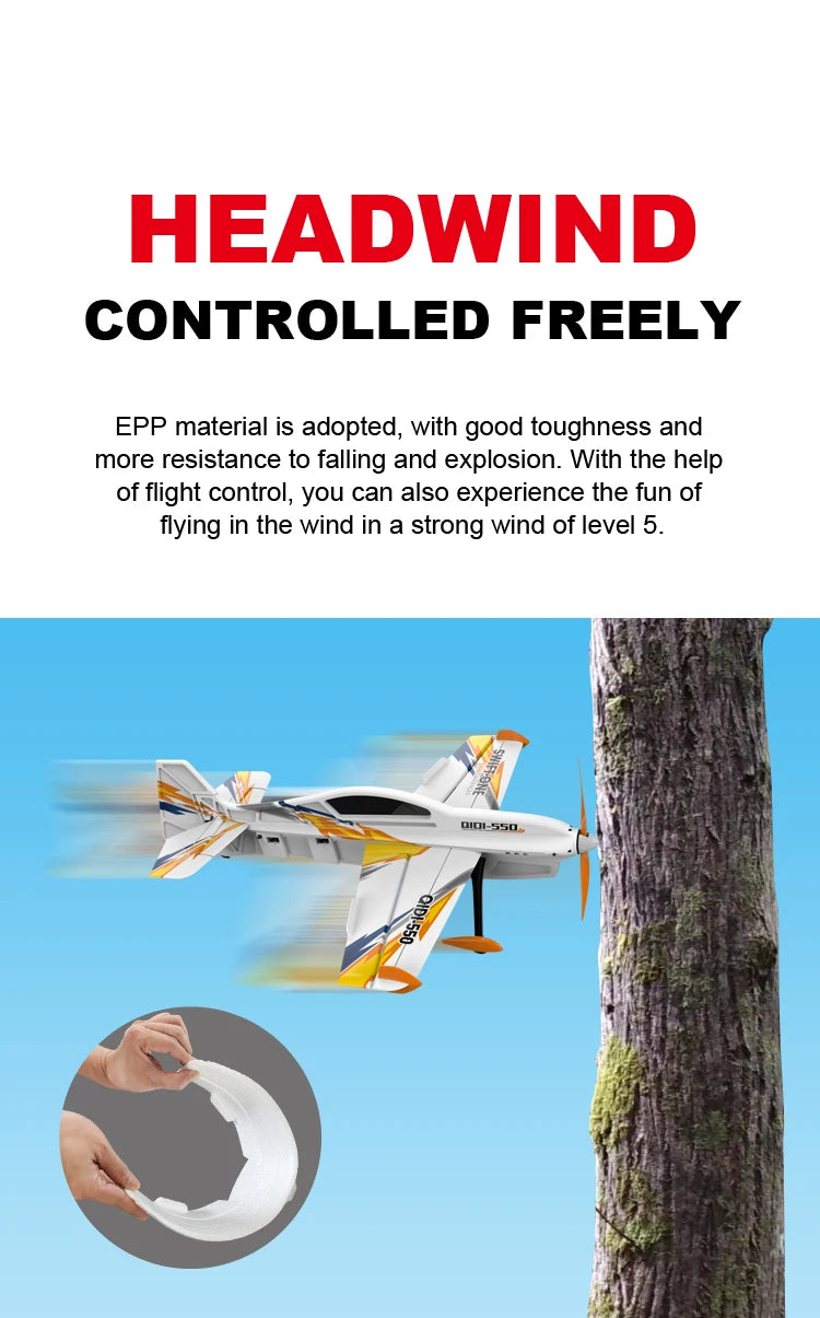 3D Stunt Glider RC Plane Brushless Motor 2.4G Remote Control Aircraft EPP Foam Flight Airplane Toys US Shipping