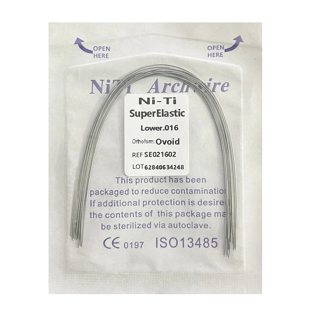 10pcs/Pack AG Dental Orthodontic Arch Wires NITI Round / Rectangular Oval Form Ortho Arch Wire Dentist Tool