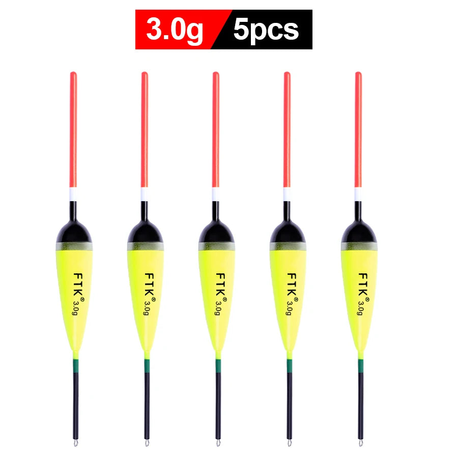 FTK 5pcs/lot Fishing Float Size 2g-4g Barguzinsky Fir Floats Carp Fishing Bobber Vertical Buoy Length 15.5-20cm Fishing Tackle