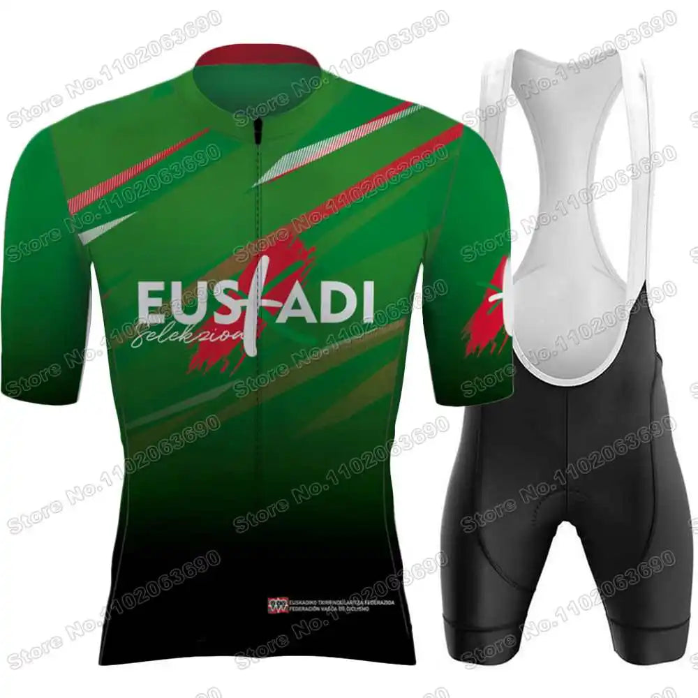 2026 Euskadi Basque Country Team Cycling Jersey Set Euskadiko Cycling Clothing Summer Road Bike Shirts Suit Bicycle Bib Shorts