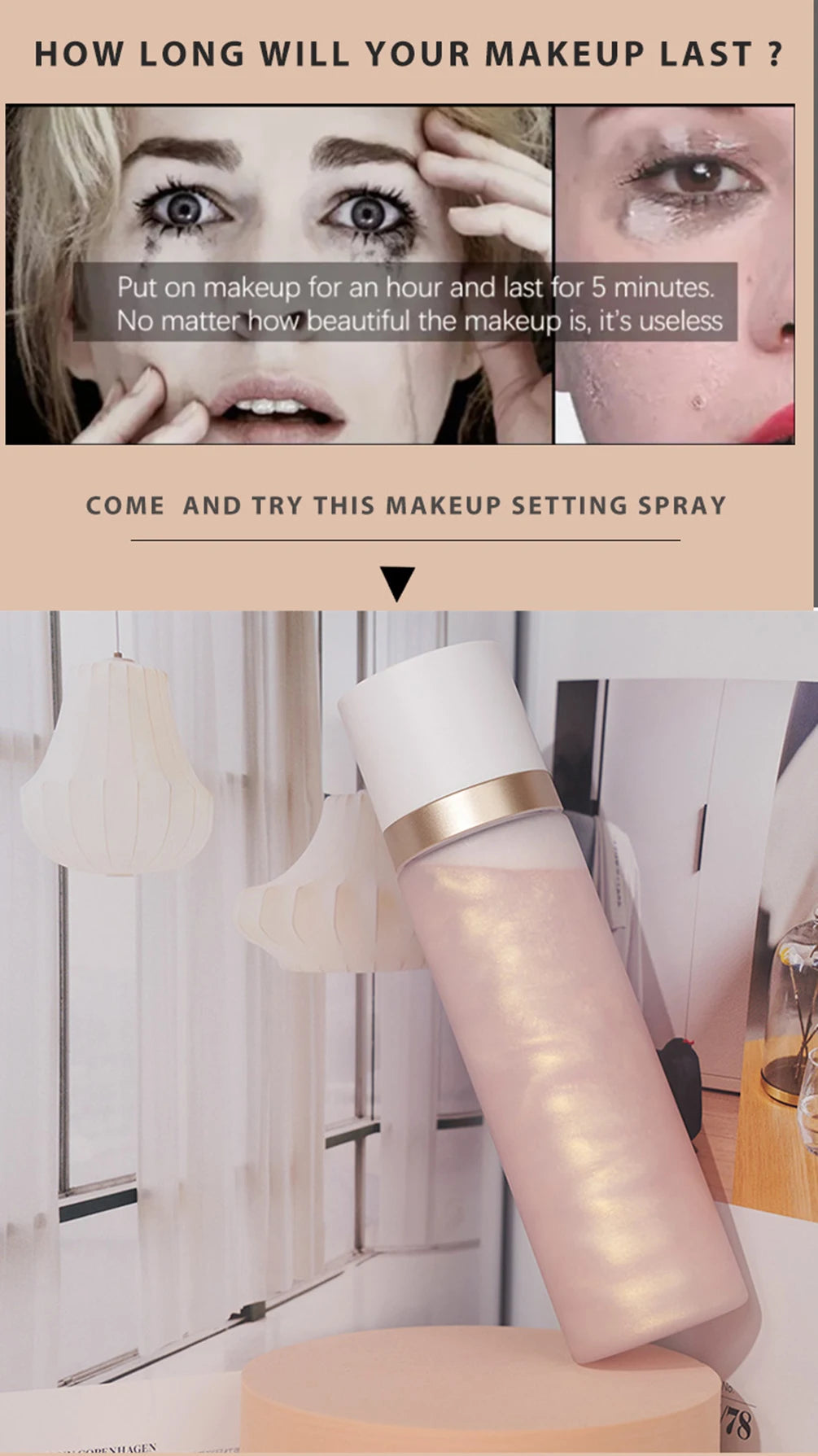 Private Label 100ml Setting Spray Custom Logo 3color Oil-control Long-lasting Sweat-proof Hydrating Glitter Pearlescent Makeup