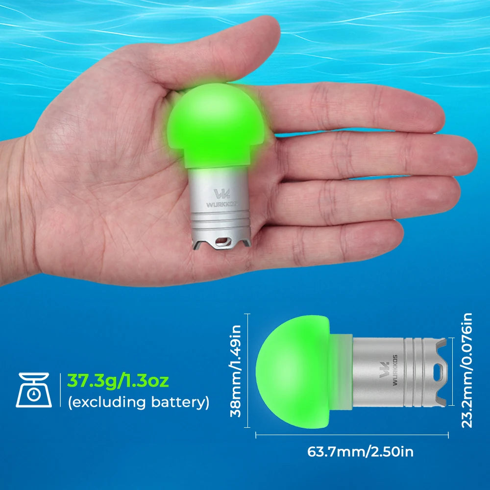 Wurkkos DL04 Diving Flashlight RGB Signal Light IPX8 Waterproof Jellyfish Design for Camping Swimming Emergency Visibility