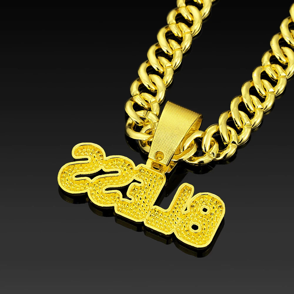 Hip Hop Letter BLESS Pendant Necklace for Women Men Shiny Rhinestones 13MM Cuban Chain Crystal Necklaces Fashion Jewelry Gifts
